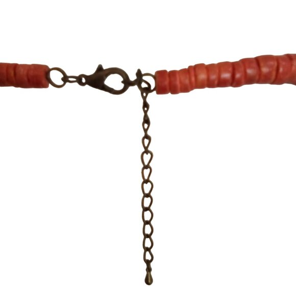 Women's  Vintage Trendy African Style Coral Necklace - Picture 6 of 10